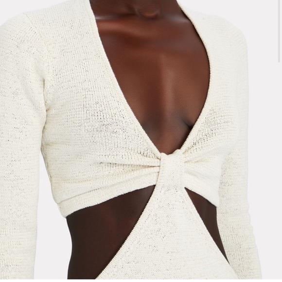 CULT GAIA Knit Cut Out Jana Dress in Off White Size Large NWT - Picture 11 of 15